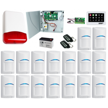 SYSTEM ALARMOWY ROPAM OptimaGSM-SET 16 BOSCH POWIADOMIENIE GSM 4 STREFY PILOTY